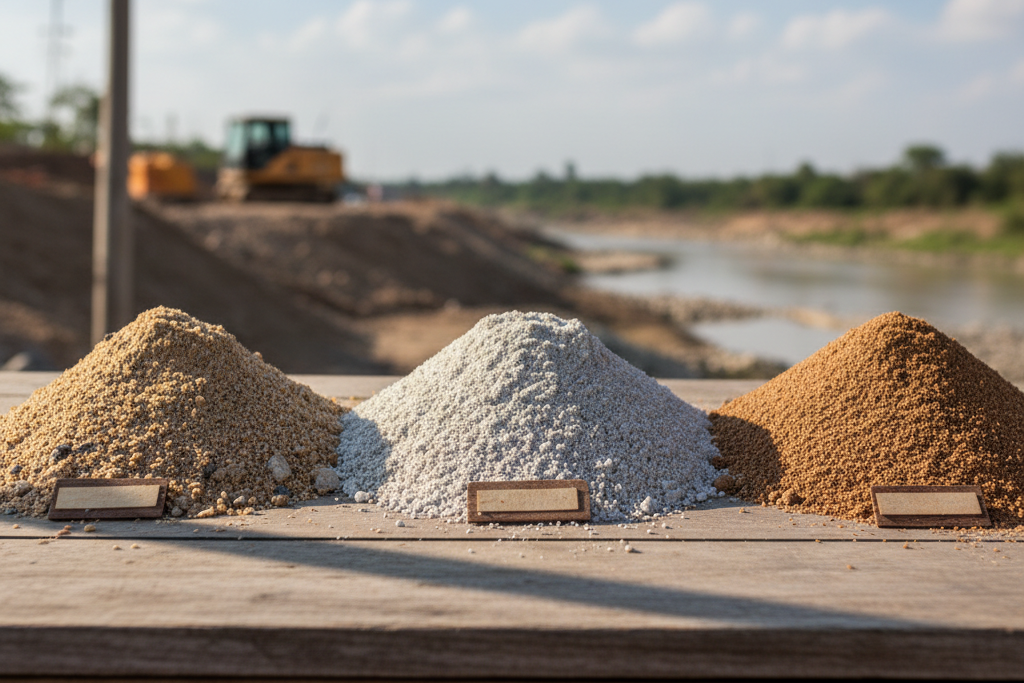 River Sand vs Robo Sand vs M-Sand in India - Which is Best for Construction